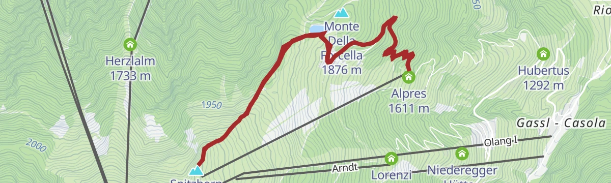 Route map: Spitzhorn